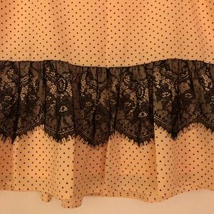 BCBGeneration Skirts - Light Peach w/ Black Lace Skirt BCBGeneration Skirts - Light Peach w/ Black Lace Skirt